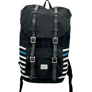 Hershel Supply Co Little America Backpack Laptop Sleeve Black White Blue Stripe